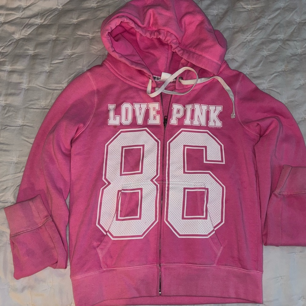 PINK Victoria's Secret Pink Hoodie with Sporty Vintage Design